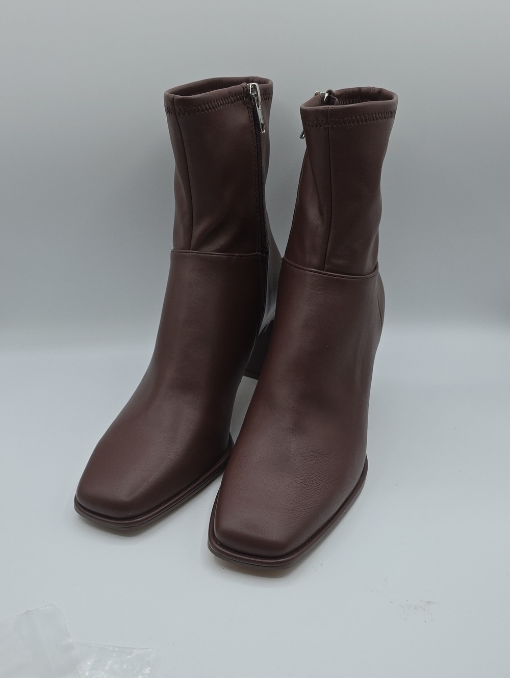 Steve Madden Brown Mid-Calf Square-Toe Block Heel Boots